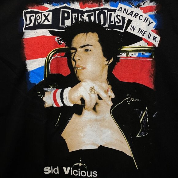 Sex Pistols Anarchy in the UK Sid Vicious Punk Rock Band T-Shirt XL - Picture 2 of 4